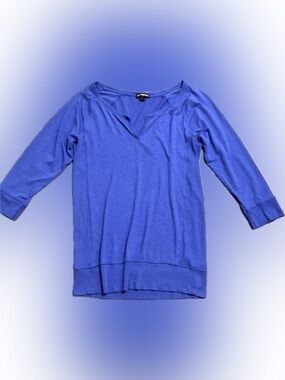 Express Notch V-Neck 3/4 Length Sleeve Women’s Top Size M